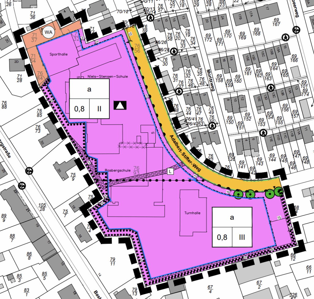 Bebauungsplan Basbergschule - Quelle: Stadt Hameln