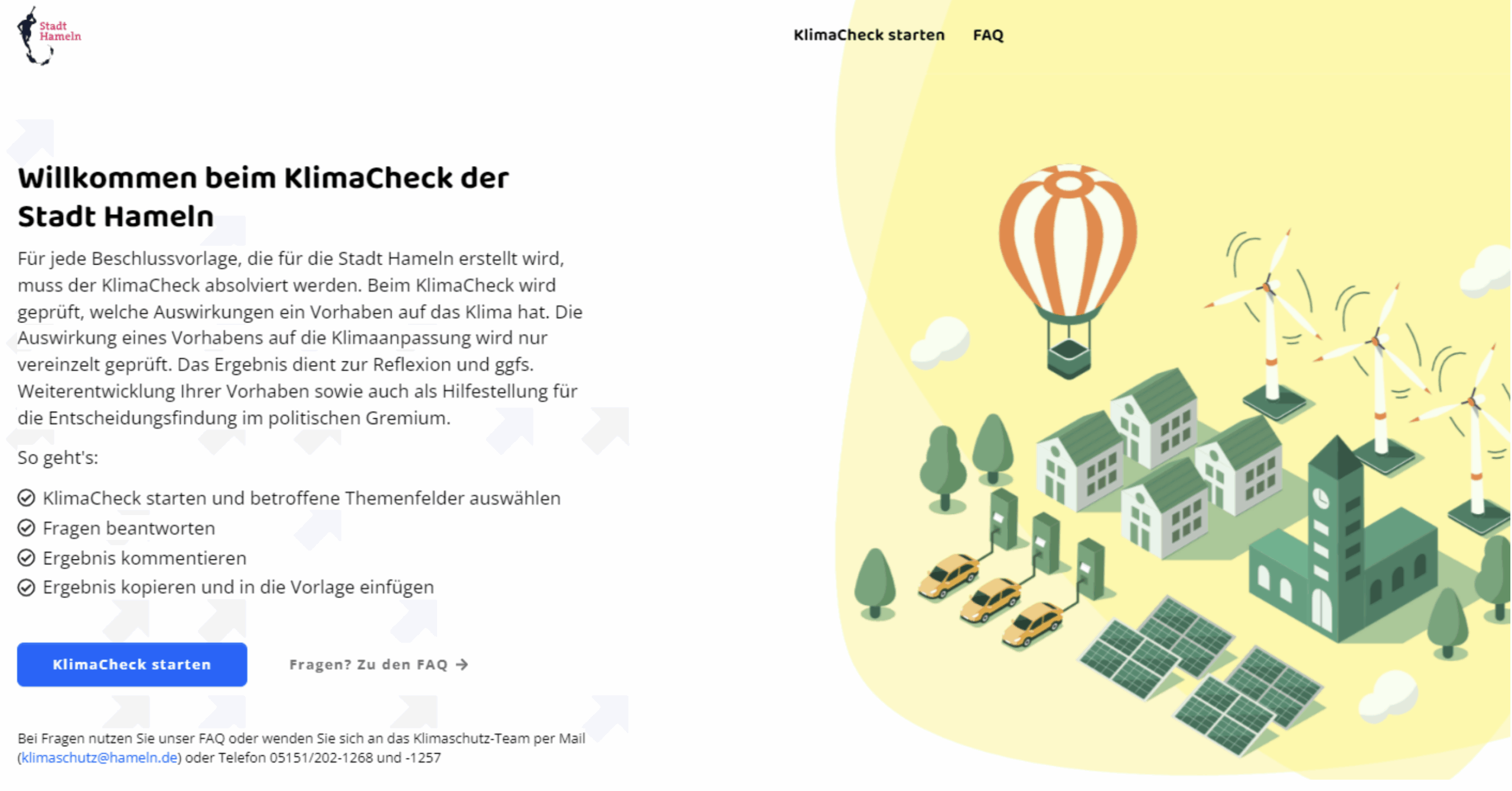 KlimaCheck - Quelle: Stadt Hameln