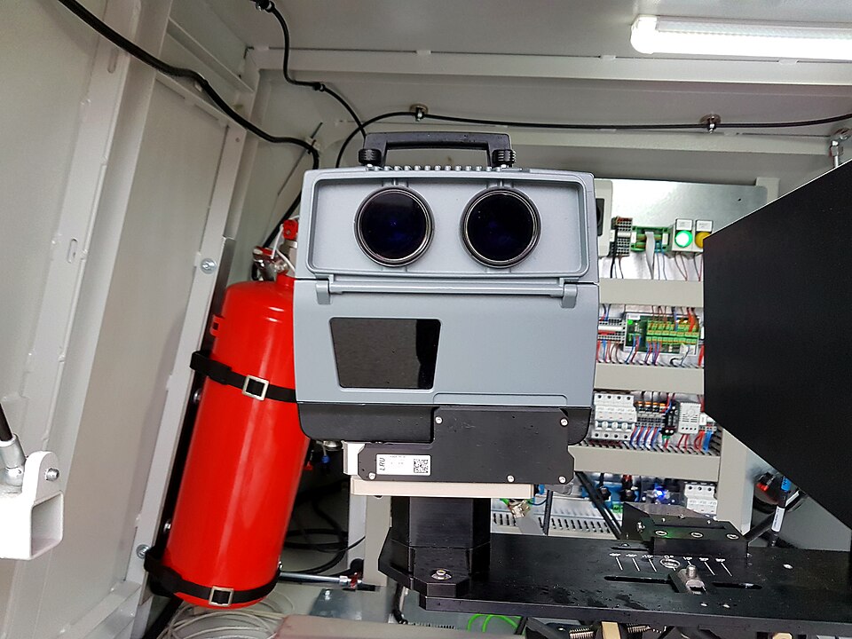 LiDAR-Modul im Traffic Enforcement Trailer